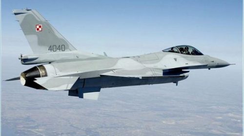 F-16 ВВС Польши перехватили лёгкомоторный самолёт