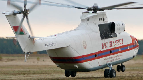 Белорусский Ми-26 тушит пожар в Грузии