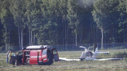 Легкомоторный самолет разбился в Польше при заходе на посадку