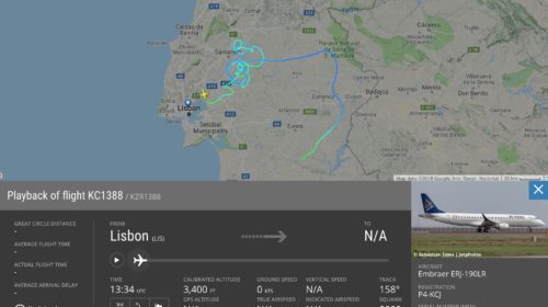 Самолет Air Astana запросил срочную посадку в Португалии по потере управления