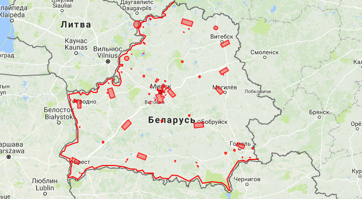 Карта бесполетных зон для дронов