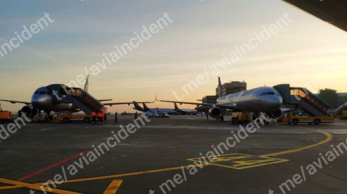 Airbus A-320 прибывший в Шереметьево из Минска, задел другое судно полуплоскостью крыла | ФОТО