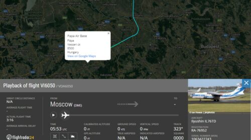Ил-76ТД а/к Волга-Днепр снова пересек запрещенное для самолётов РФ воздушное пространство