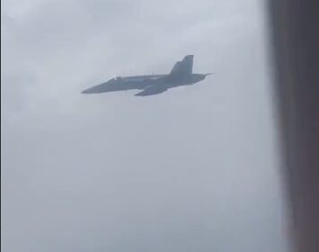 Перехват A319 испанским истребителем