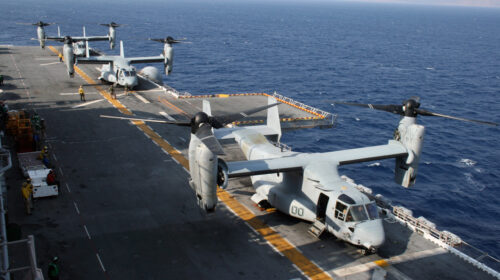 ВС США не могут возобновить полеты части конвертопланов V-22 Osprey из-за технических проблем