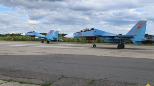 Военные летчики Беларуси и РФ отработали совместное воздушное патрулирование в белорусском небе