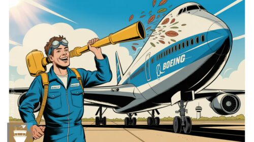 Boeing решает проблему 777X с помощью скотча и листодувки