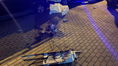 Ночью в одном из дворов Минска упал беспилотник