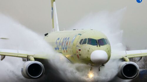 Новый «Суперджет» прошёл испытания на защиту двигателей от воды